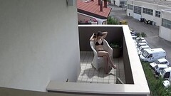 Spying my teen neighbour masturbating on her balcony Thumb