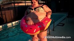 SSBBW Ivy Davenport Stuck In A Pool Inflatable Thumb