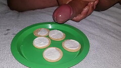 Extra Cum cream for my open face vanilla cookies. So good I had to lick the plate. Thumb