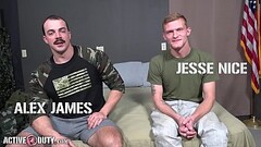 ActiveDuty - Big Cock Military Hunks Alex James &amp_ Jesse Nice Thumb