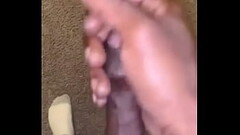 Amateur stroking BBC Thumb