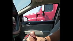 Trucker records my fat cock Thumb