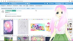 Fluttershy Looks Up Herself On Derpibooru Thumb