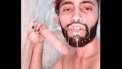 Young Latino Camilo Brown Hot Deepthroat, Anal And Facial With A 9inch Cumming Dildo Big Load Thumb