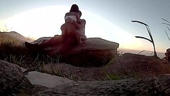 Luc&atilde_o e Lunna Vaz no mirante em S&atilde_o Thom&eacute_ das Letras vendo o sol nascer e fuden Thumb