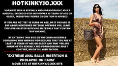Hotkinkyjo extreme anal balls insertion &amp_ prolapse on farm Thumb