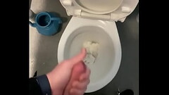 Got hard at work needed a wank and cum in the toilets Thumb