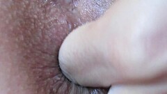 Extreme close up anal play and fingering asshole Thumb