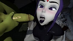 Raven gets Orc cumshot Thumb