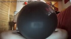 A huge black balloon will be used as if it were a big hard cock! Thumb