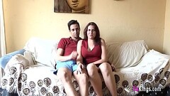 Beatriz, 18 years old enormously busty teen and her boyfriend start out their swinger adventure Thumb