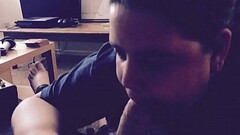 Submissive girlfriend sucks me dry and wipes my cock off with her face Thumb
