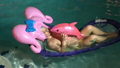 Inflatable Pink Wig &amp_ Pool Tasia Thumb