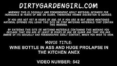 Wine bottle in ass and huge prolapse in the kitchen anex Dirtygardengirl Thumb