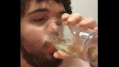 Sub Fag Boy Drinks His Own Piss For His Master Thumb