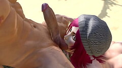Sexy Redhead Sucks and Anal Fucks on Beach Thumb