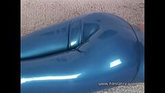 Catalina - Black Latex Midriff &amp_ Blue Latex Pants Thumb