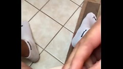 Selfmade Fuck WHITE Socks cum on Toilette Small Cock Tiny Dick Tiny Balls Cumshot Thumb