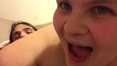 Cum Suprise Big tits slut sucks huge dick making her gag and swallow a mouthful Thumb