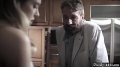 Nervous busty teen fucked in the kitchen by best friend Thumb