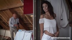 Horny step daughter can t hold hand off his old dick Thumb