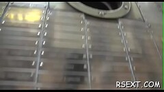 Curvy hooker with huge scoops gives head and fucks wildly Thumb