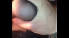 Mastrubating nylon Thumb